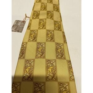 NEW JIM THOMPSON ELEPHANT ANIMAL‎ PATTERN YELLOW COLOR THAI SILK NECKTIE TIE